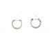 Hoop Earrings Silver 925 Sterling Women Marcasite Stone Gift Handmade B616